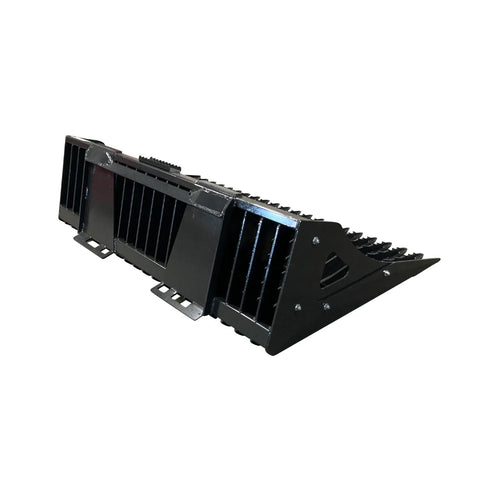 Stout Skid Steer Rock Bucket | 3" Tine Spacing | Skid Steer Quick Attach