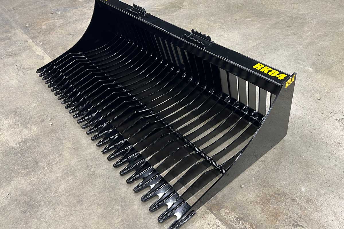 Stinger Wheel Loader Rock Bucket (RK) | Heavy-Duty Rock Sifting Bucket ...