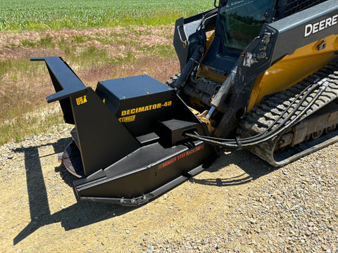 skid steer disc mulcher 60 inch forestry attachment