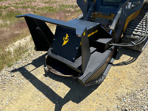 48 inch disc mulcher mounted on skid steer