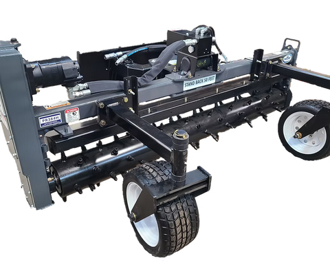 Walk Behind Power Box Rake MTW TerrainTitan High-Flow Power Box Rake – CrewTough