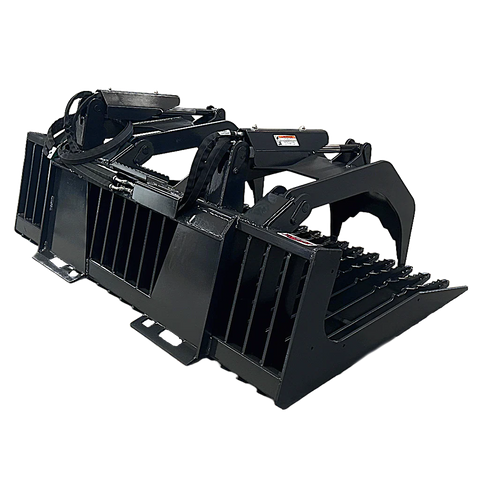 Stout Skid Steer Heavy Duty 3″ Tine Spacing Rock Bucket Grapple | Grade 50 Steel