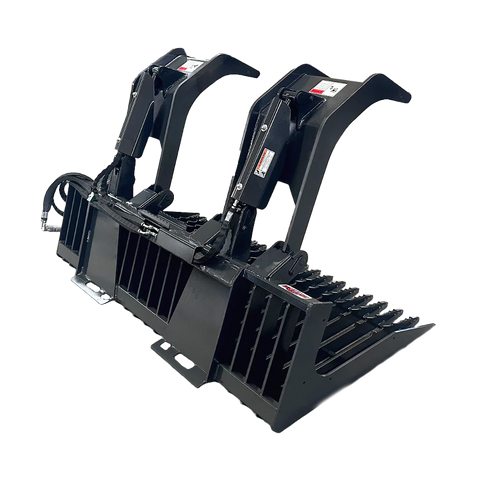 Stout Skid Steer Heavy Duty 3″ Tine Spacing Rock Bucket Grapple | Grade 50 Steel