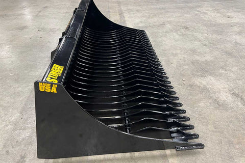 Half Bucket Rocker Stinger Wheel Loader Rock Bucket (RK) | Heavy-Duty Rock Sifting Bucket ...