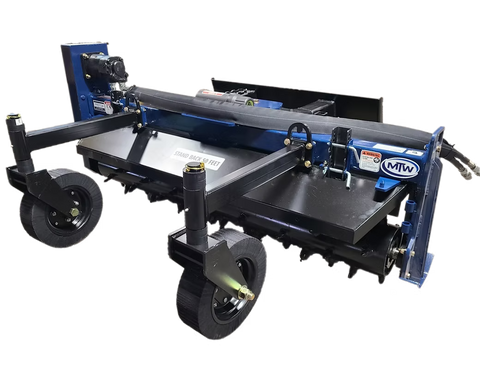 Walk Behind Power Box Rake MTW TerrainMaX Skid Steer Power Box Rake – CrewTough