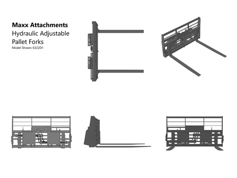 MAXX Hydraulic Adjustable Pallet Forks