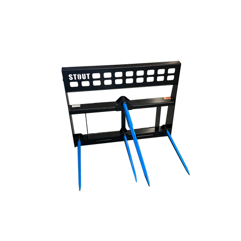 Stout Pro Skid Steer 4-Tine Round Bale Spear | Skid Steer Quick Attach