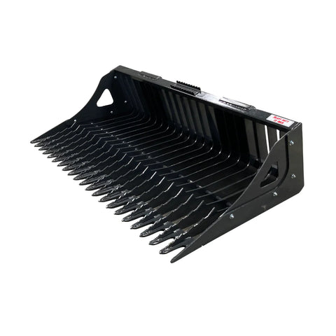 Stout Skid Steer Rock Bucket | 3" Tine Spacing | Skid Steer Quick Attach