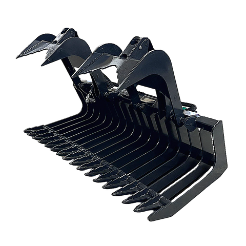 Stout Skid Steer XHD Brush & Root Grapple | 4″ Tine Spacing | Skid Steer Quick Attach