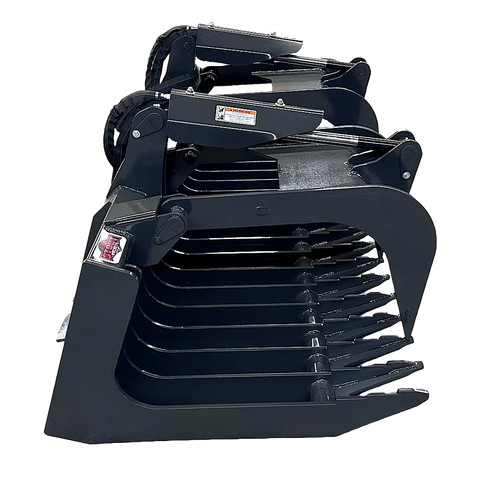 Stout Skid Steer XHD Brush & Root Grapple | 4″ Tine Spacing | Skid Steer Quick Attach