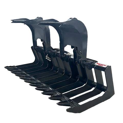 Stout Skid Steer XHD Brush & Root Grapple | 6″ Tine Spacing | Skid Steer Quick Attach
