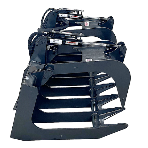 Stout Skid Steer Brush & Root Grapple HD-72-8 | Skid Steer Quick Attach