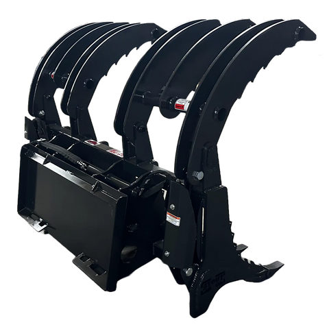 Stout Skid Steer XHD Root Rake Clam Grapple | Dual Independent Grapples
