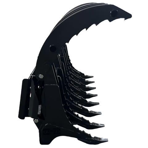 Stout Skid Steer XHD Root Rake Clam Grapple | Dual Independent Grapples