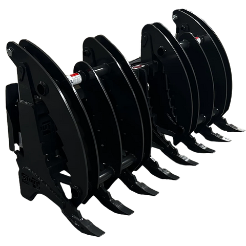 Stout Skid Steer XHD Root Rake Clam Grapple | Dual Independent Grapples