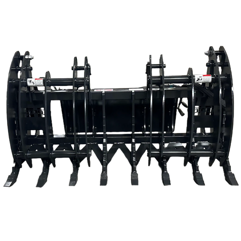 Stout Skid Steer XHD Root Rake Clam Grapple | Dual Independent Grapples