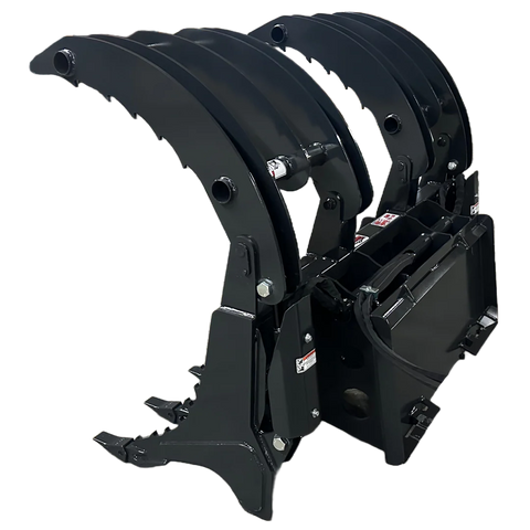Stout Skid Steer XHD Root Rake Clam Grapple | Dual Independent Grapples