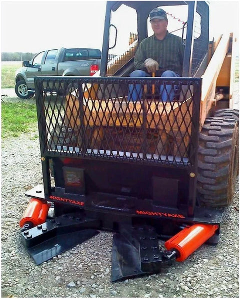 Young’s Welding MightyAxe Tree Shear – Heavy-Duty Skid Steer & Tractor Tree Cutter