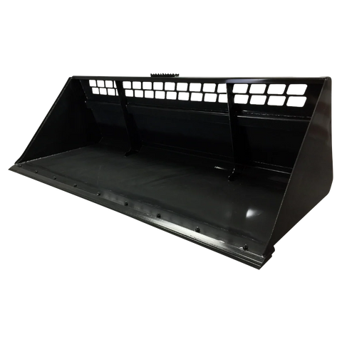 Stout Skid Steer Snow Bucket | Bolt-On Double Edge | Skid Steer Quick Attach