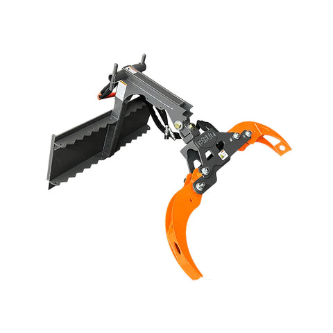 Berlon Forestry Claw for Skid Steer | Heavy-Duty Brush & Limb Grapple