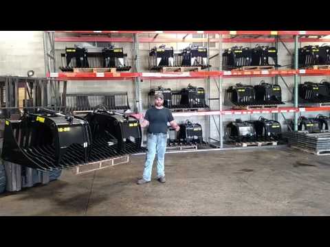 Stinger skid steer rock grapple bucket product video
