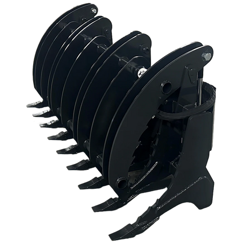 Stout Skid Steer XHD Root Rake Clam Grapple | Single Full-Width Grapple