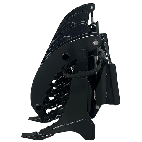 Stout Skid Steer XHD Root Rake Clam Grapple | Single Full-Width Grapple