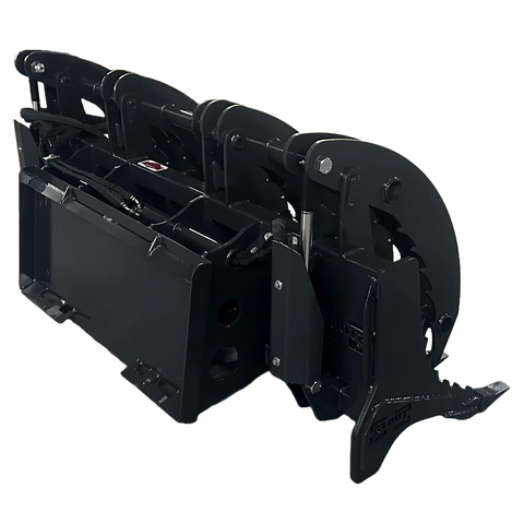 Stout Skid Steer XHD Root Rake Clam Grapple | Single Full-Width Grapple
