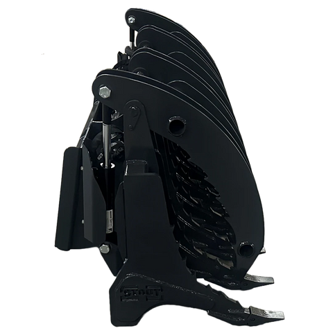 Stout Skid Steer XHD Root Rake Clam Grapple | Single Full-Width Grapple